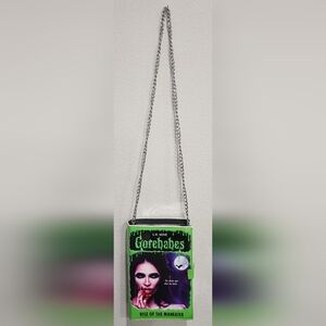 Dolls Kill U.R. Mine Gorebabes book style purse silver chain shoulder st…